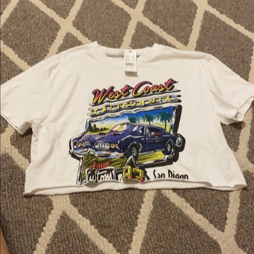 Cropped Brandy Melville Graphic Tee